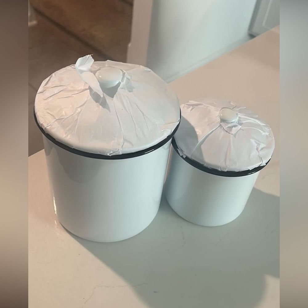 Tin Kitchen Canister Set of 2